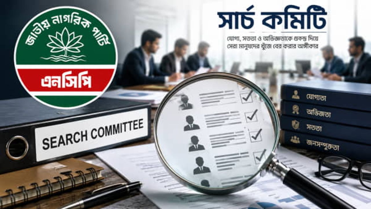 এনসিপিতে যোগদানকারীদের যাচাইয়ে ‘ন্যাশনাল সার্চ কমিটি’