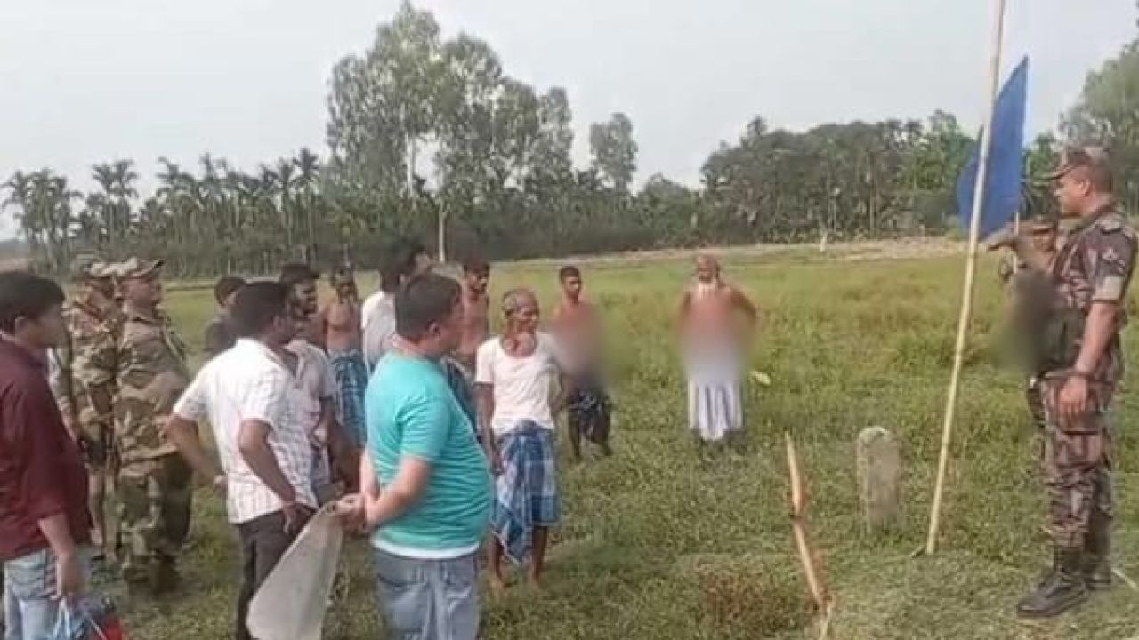 বিজিবির কড়া আপত্তি ও কঠোর অবস্থানের মুখে বিএসএফকে খুঁটি সরিয়ে পিচু হটলো
