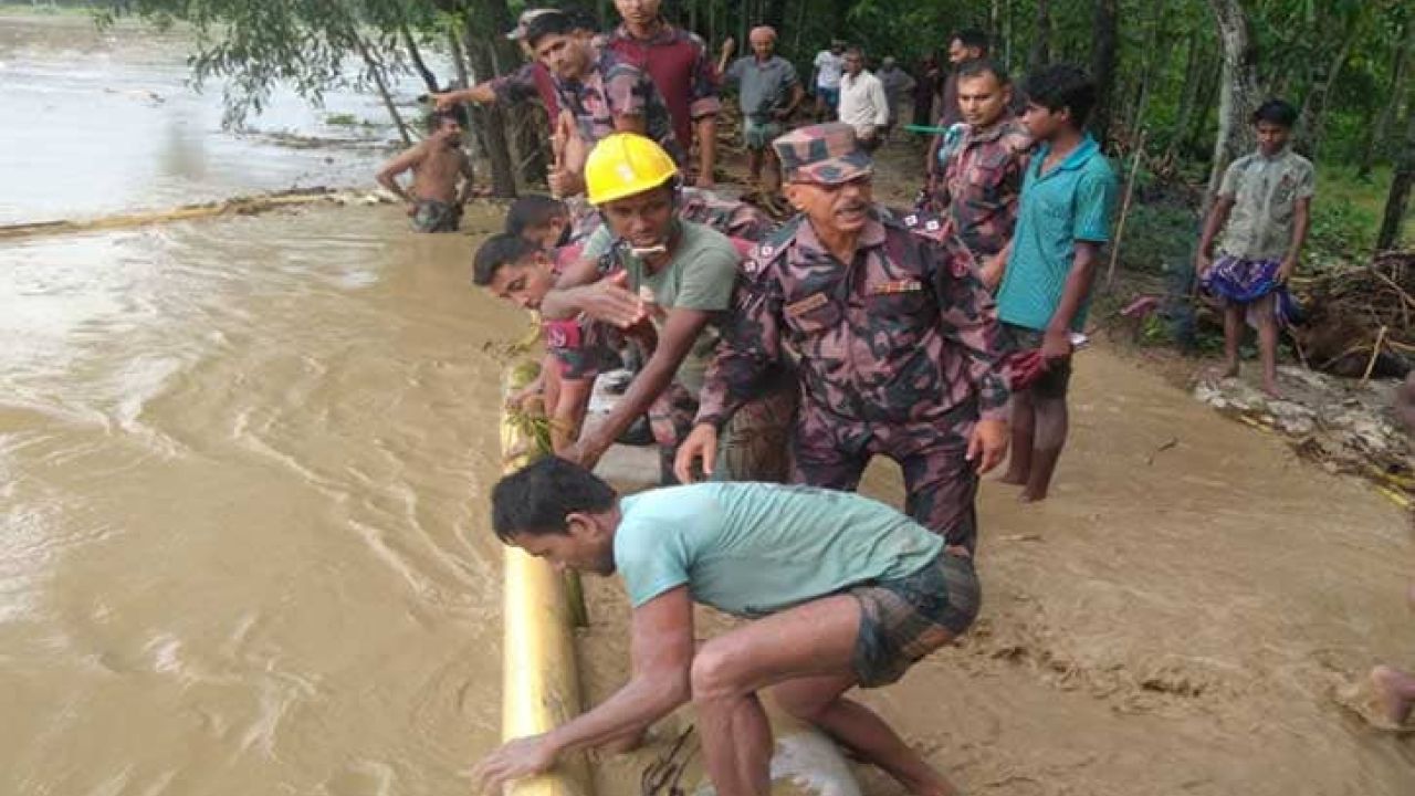 বন্যাদুর্গত ১১ জেলায় বিজিবি মোতায়েন